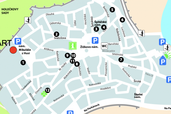 Mapa otevřených sklepů pro 7.3.2020